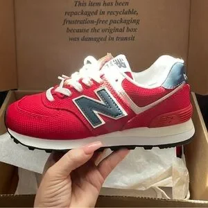 New Balance Shoes New Balance New 674 Team Red Natural Indigo